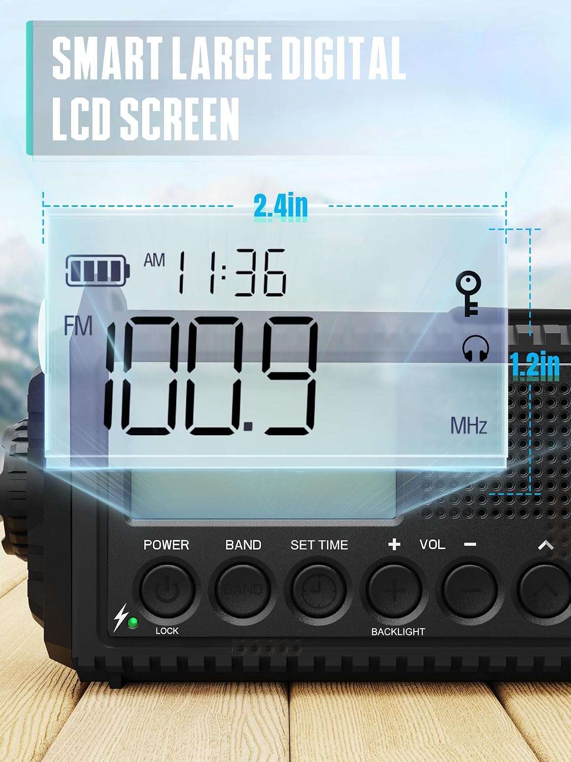 Wind Up Radio with 12000mAh Power Bank: image 6