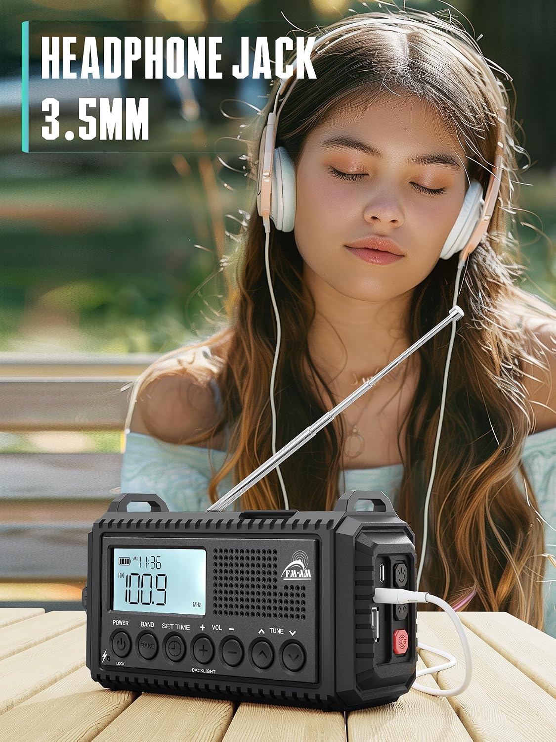 Wind Up Radio with 12000mAh Power Bank: image 7