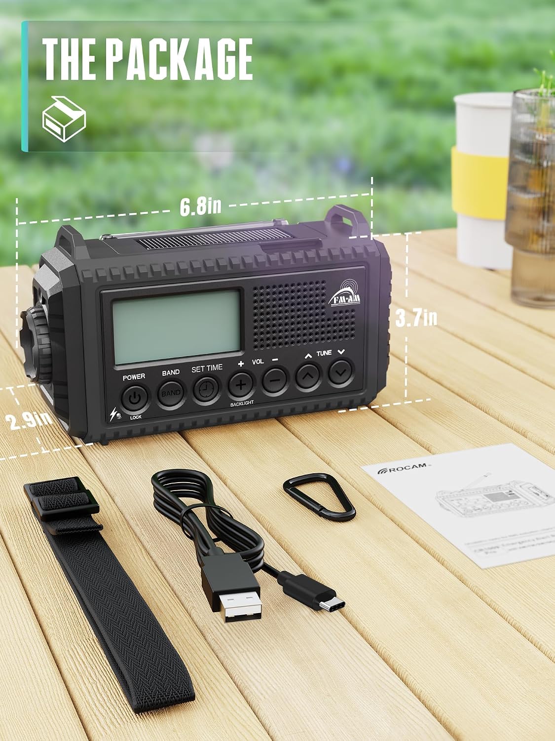 Wind Up Radio with 12000mAh Power Bank: image 8