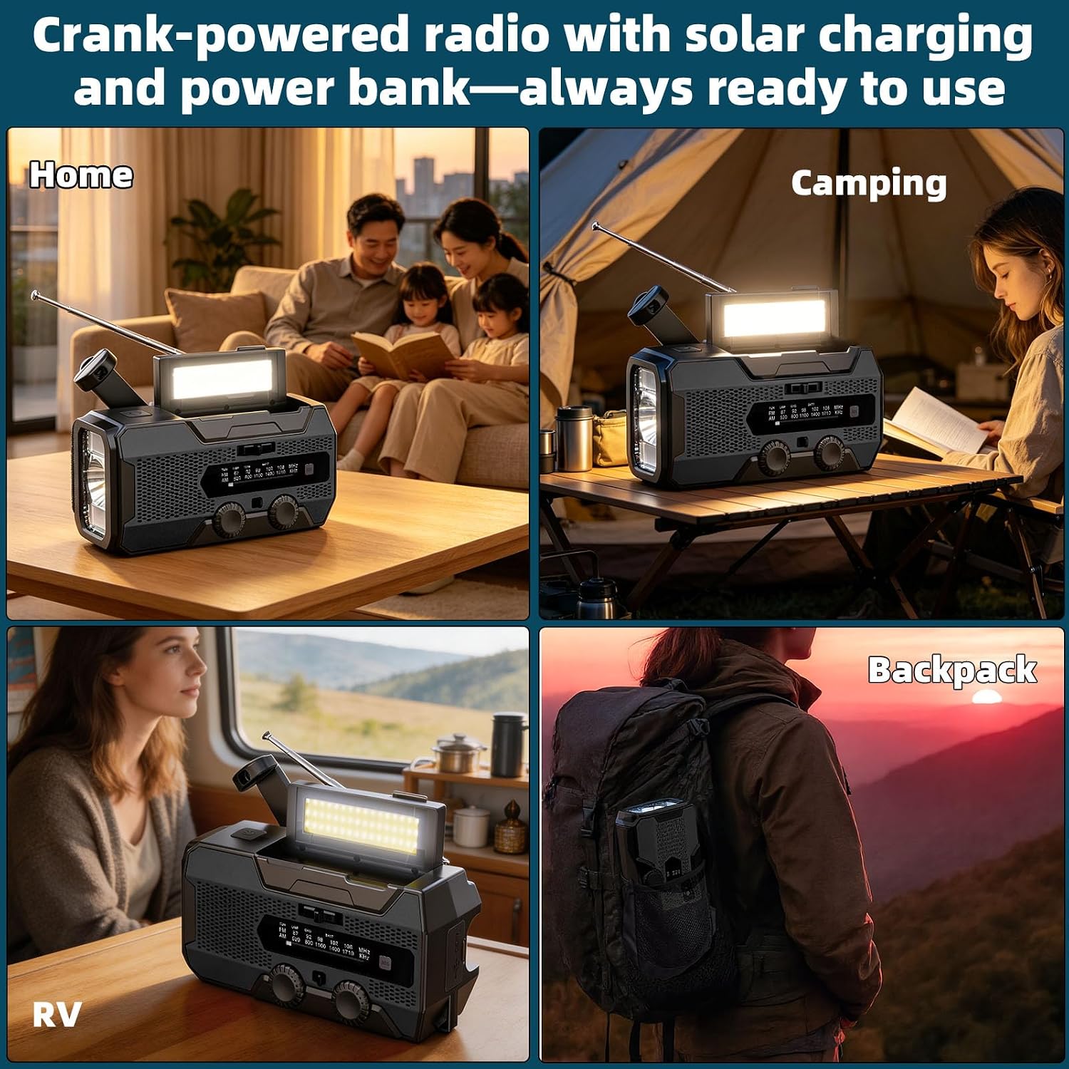 Wind Up Solar Radio 10000mAh: image 3