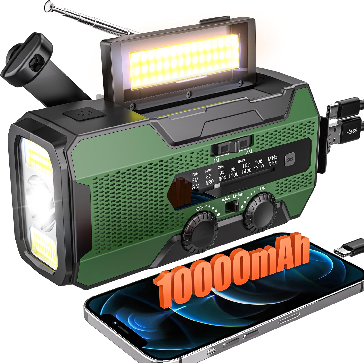 Wind Up Solar Radio 10000mAh: image 8
