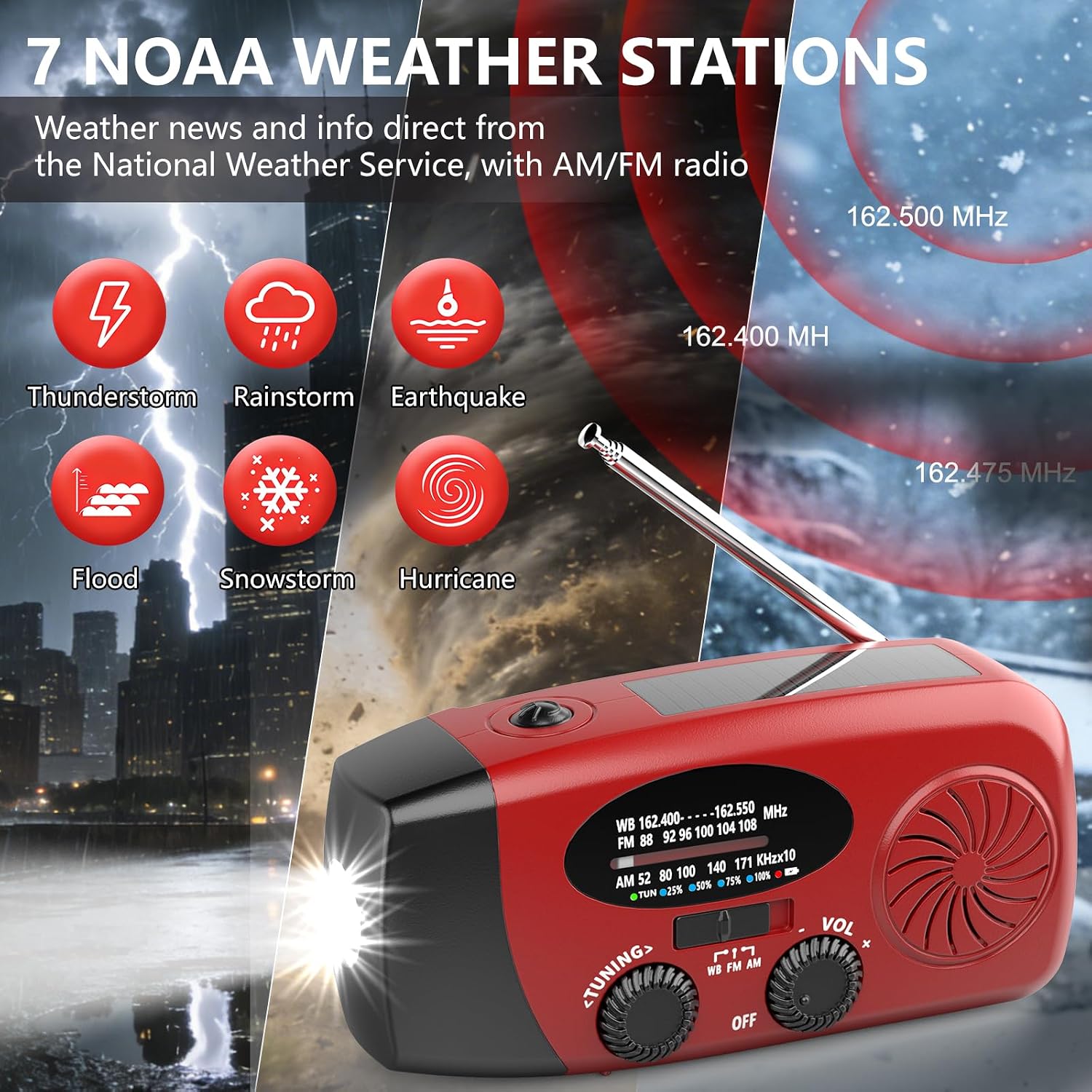 Wind Up Solar Radio 2000mAh: image 2