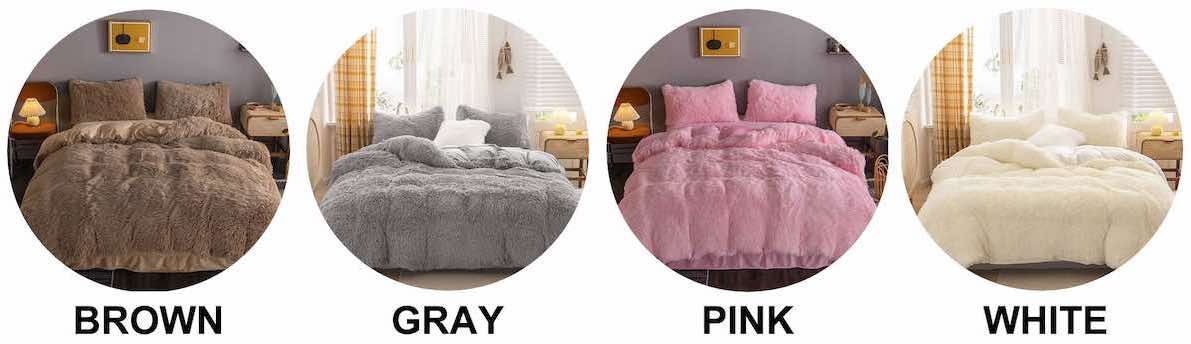 Faux Fur Comforter - UK King 4 Piece: image 5