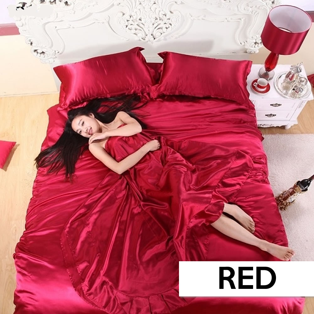 Silk Sheets - Black / UK King 4 Piece Set: image 5