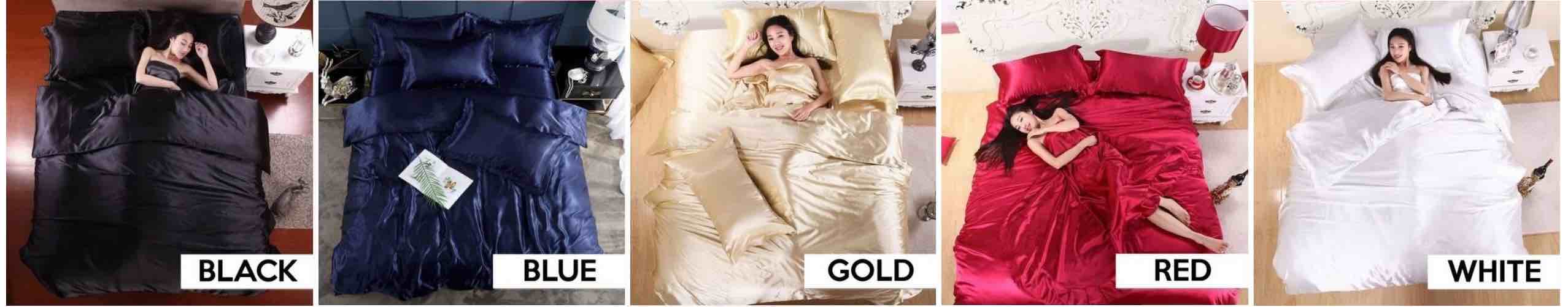 Silk Sheets - Black / UK King 4 Piece Set: image 7