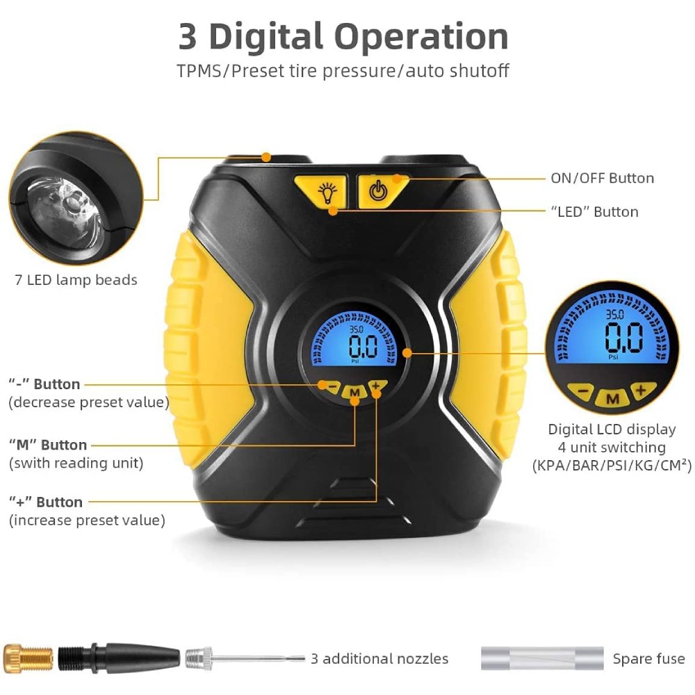 Digital Car Tyre Inflator: image 3