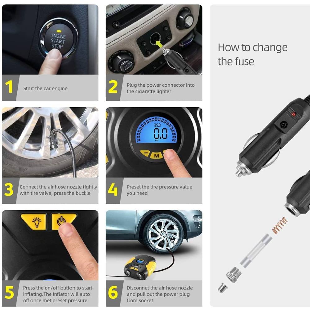 Digital Car Tyre Inflator: image 5