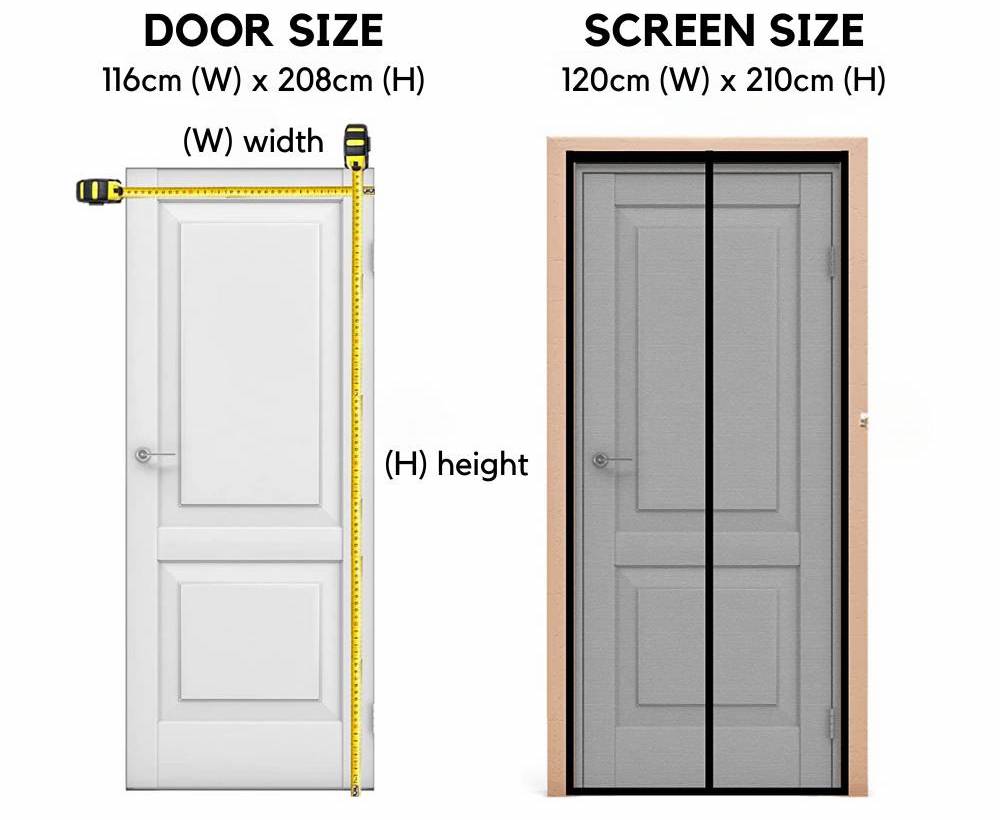 Brown Door Screen - 60cm (W) x 210cm (H): image 5