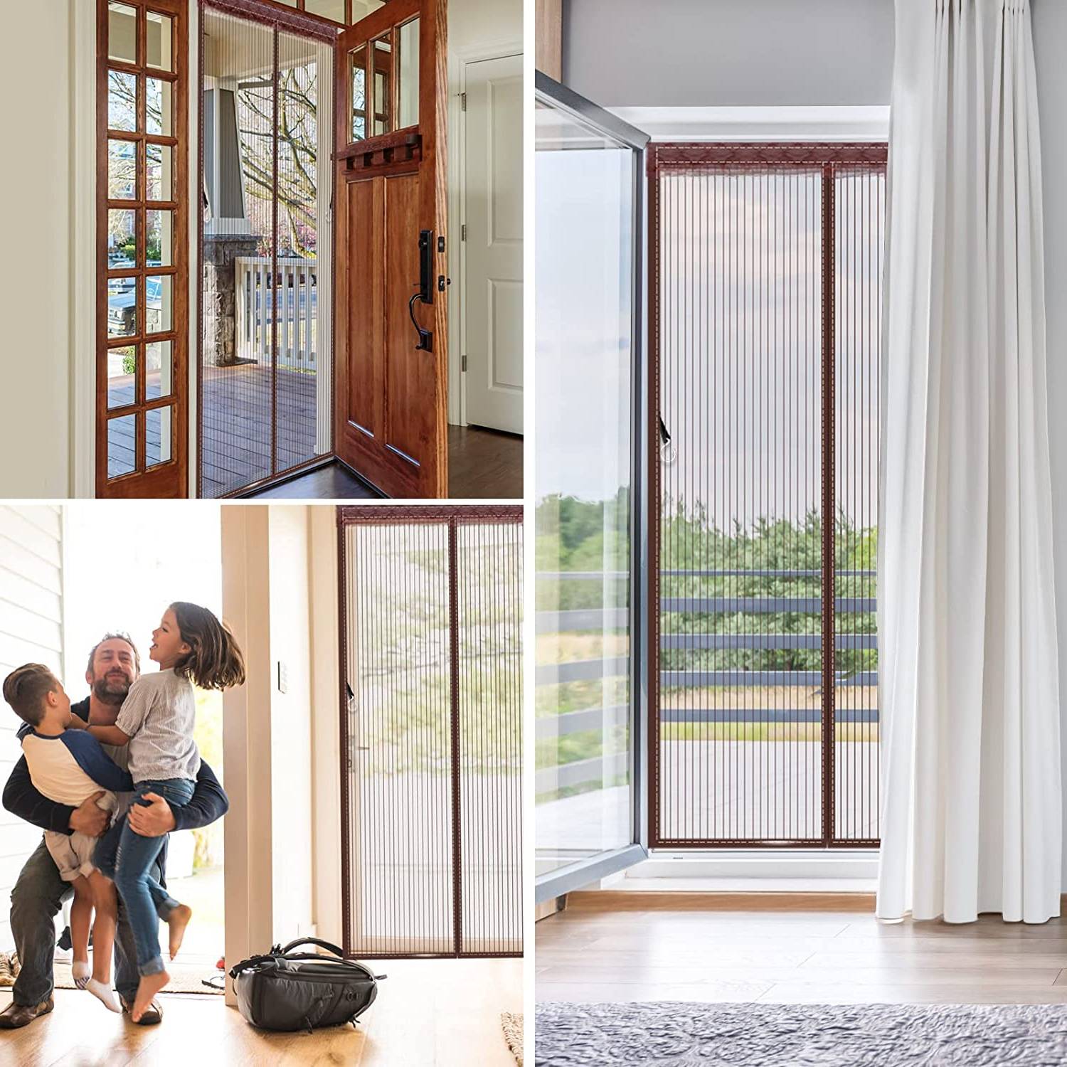 Brown Door Screen - 60cm (W) x 210cm (H): image 6