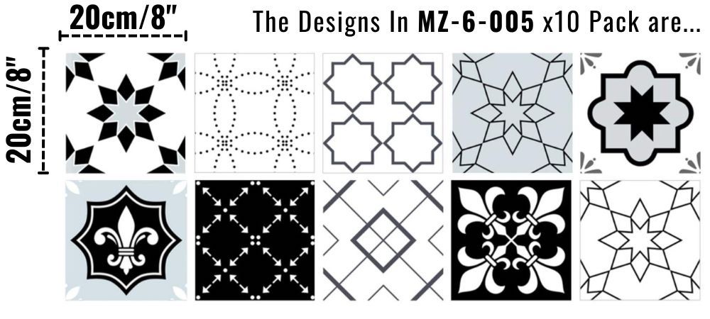 buy patterned surface tile stickers online